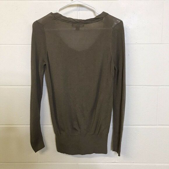 Banana Republic Womens Long Sleeve Taupe Light Weight Wool Blend Sweater Small - Picture 4 of 12